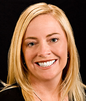 blonde woman smiling