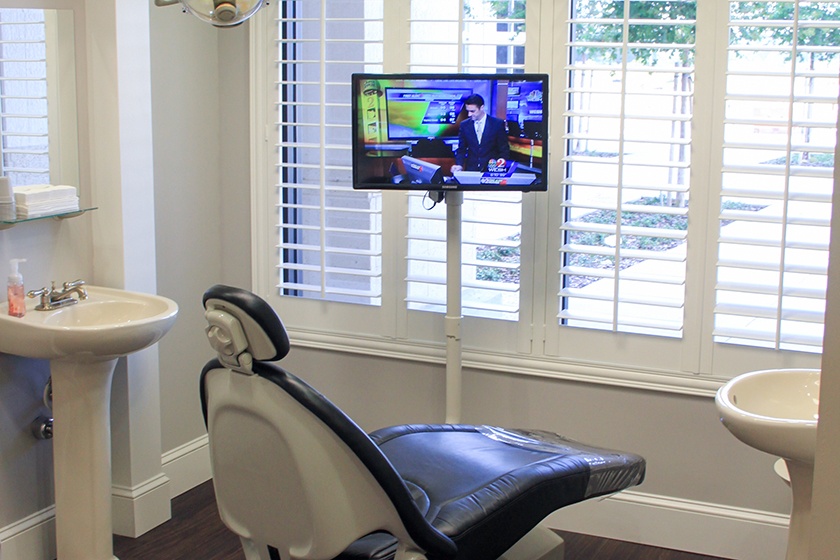 exam room with tv