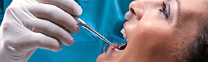 woman getting a checkup