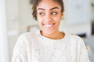 Smiling cosmetic dentistry patient